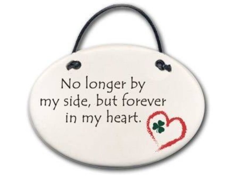 August Ceramics "No Longer By My Side" Disk Ornament