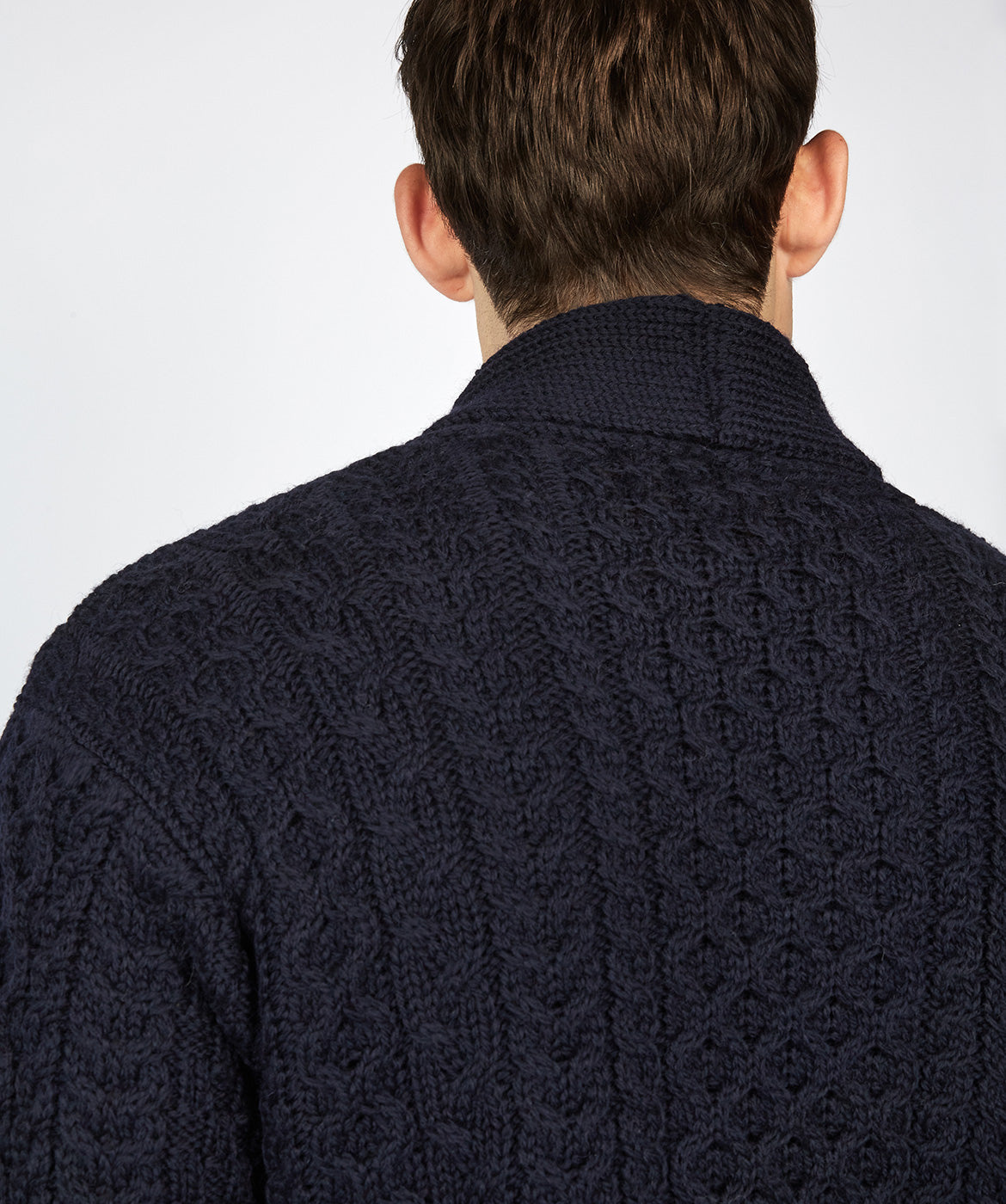 IrelandsEye Knitwear Woodford Navy Wool Cardigan