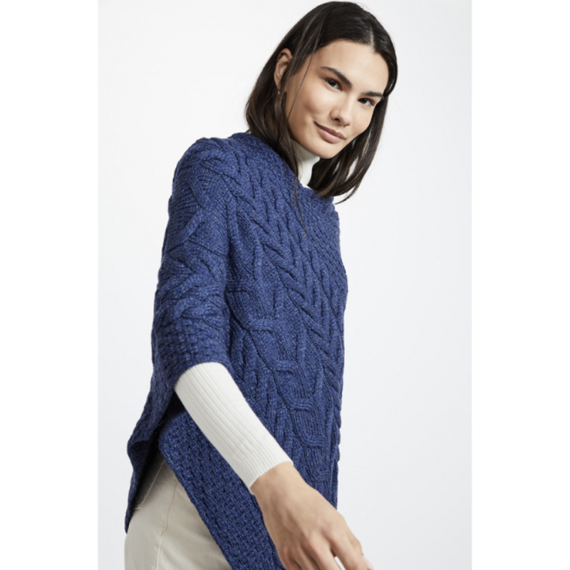 Aran Woollen Mills Aran Supersoft Merino Poncho: