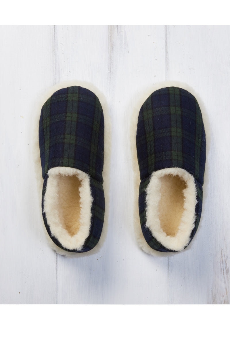 Lee Valley Ireland Classic Wool Blackwatch Slippers
