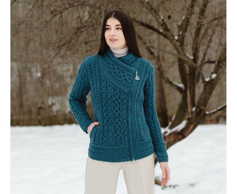 SAOL Celtic Side Zip-up Teal