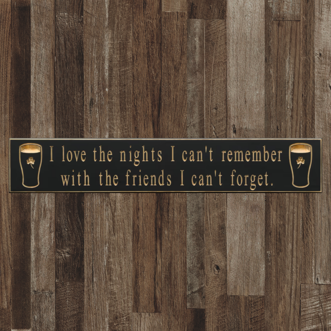 Irish & Celtic Gift Collection 30" Routed Wood Sign: Pint Collection