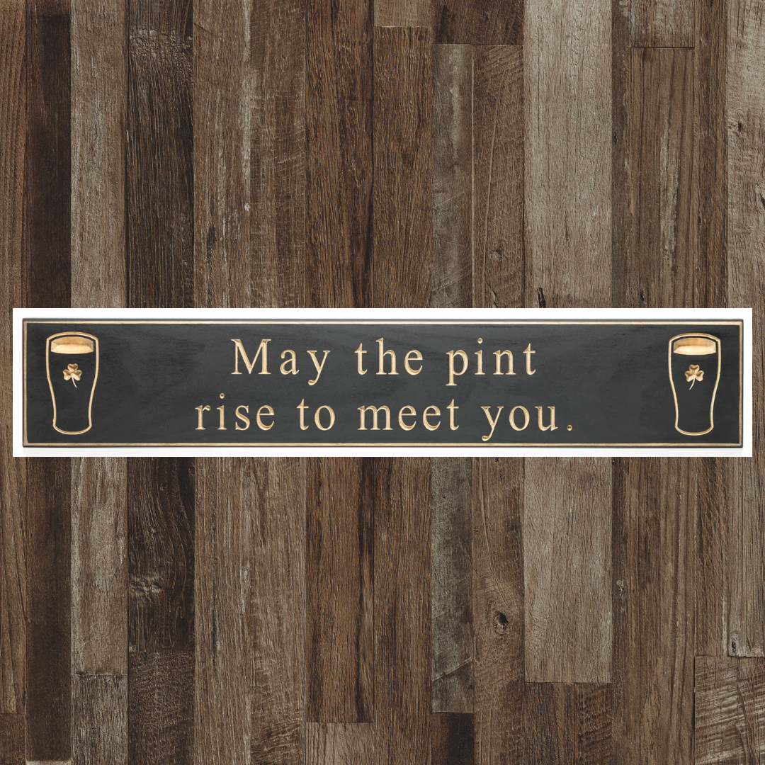 Irish & Celtic Gift Collection 30" Routed Wood Sign: Pint Collection