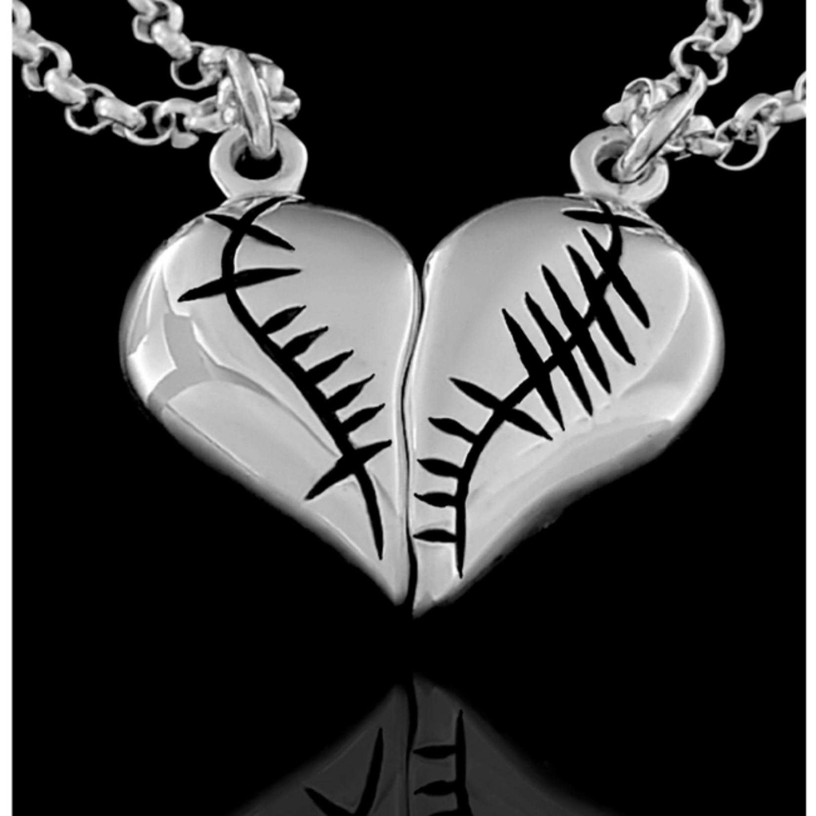 Arnua Ogham Anam Cara Heart Necklace Set