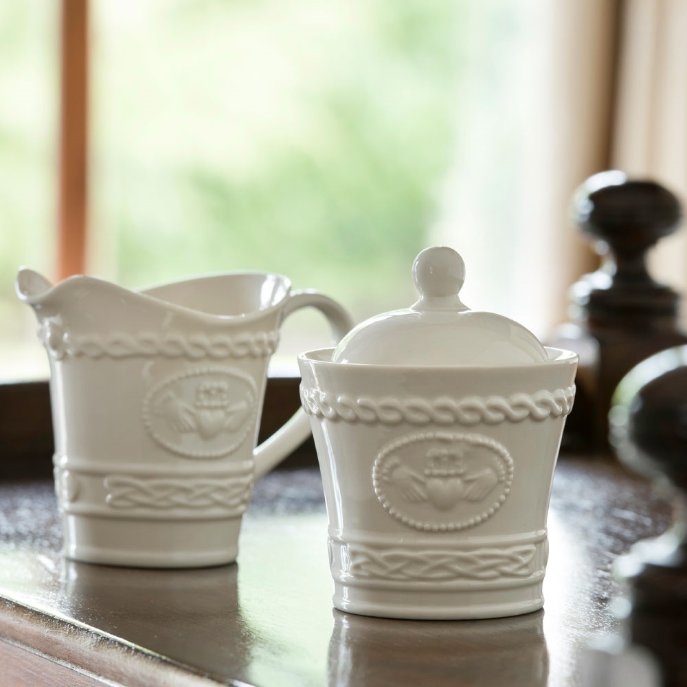 Belleek Belleek Claddagh Sugar Bowl