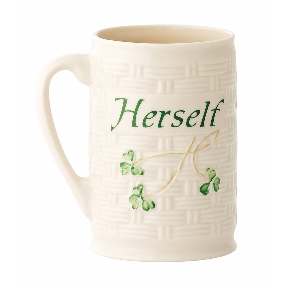 Belleek Himself Herself Mug Set