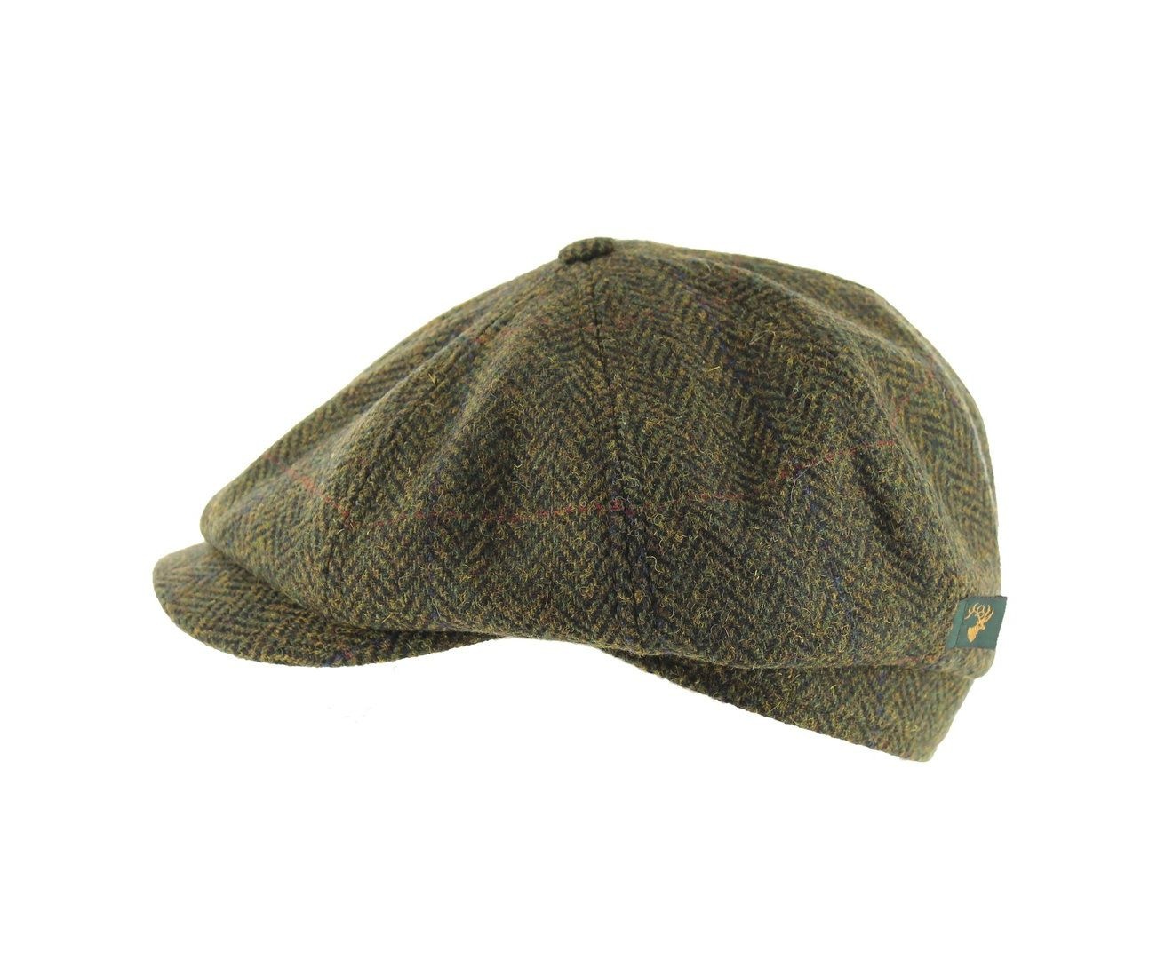 Mucros 8 Piece Driving Cap Green Tweed