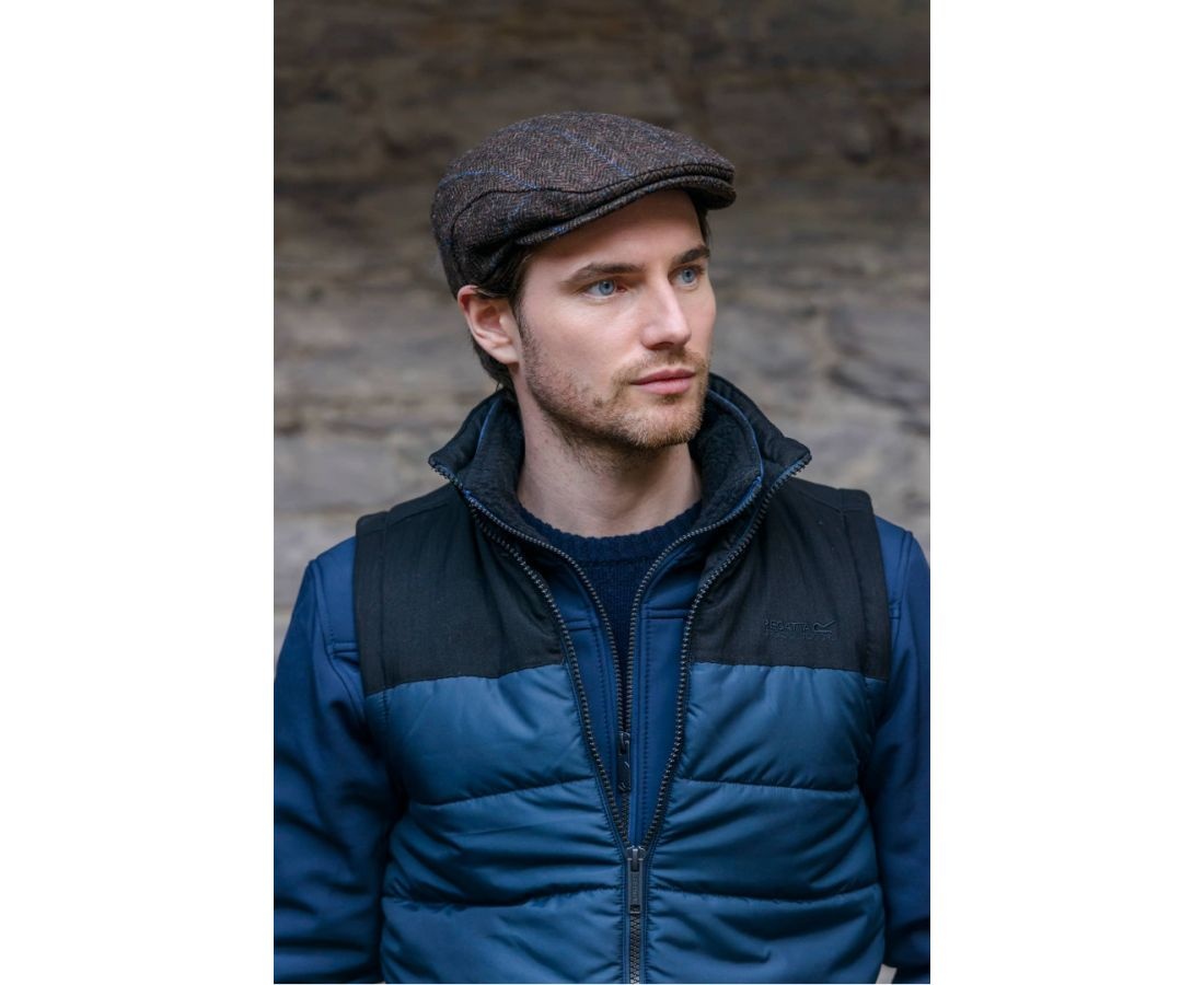 Mucros Trinity Wool Cap Brown Check