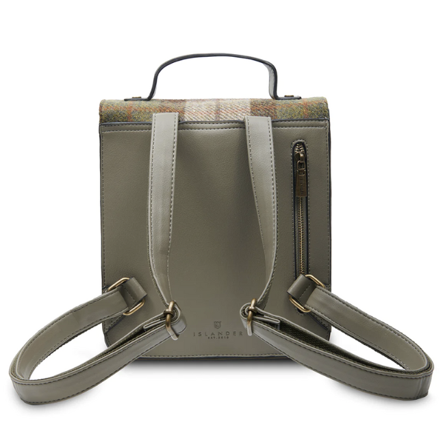 Islander Calton Leather & Tweed Backpack: Blackwatch