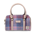 Islander Medium Duffle Bag: Pink & Blue Tartan
