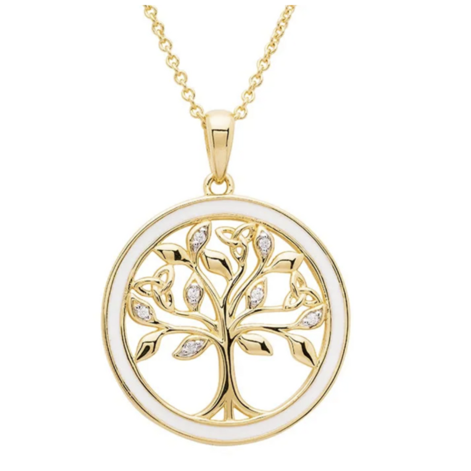 Shanore 14kt Gold Verm. Tree of Life Necklace