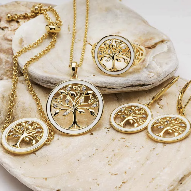 Shanore 14kt Gold Verm. Tree of Life Necklace