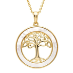 Shanore 14kt Gold Verm. Tree of Life Necklace w/ Mother of Pearl