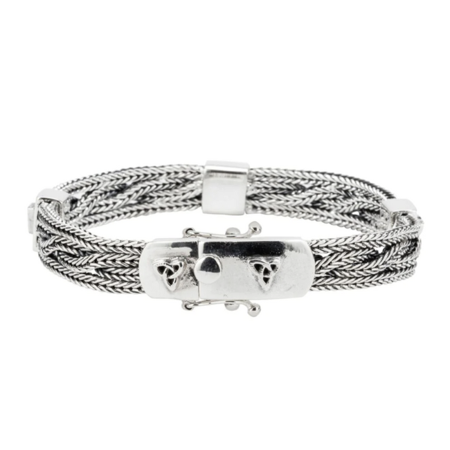 Keith Jack Sterling Silver Trinity Strand Bracelet 7.5"