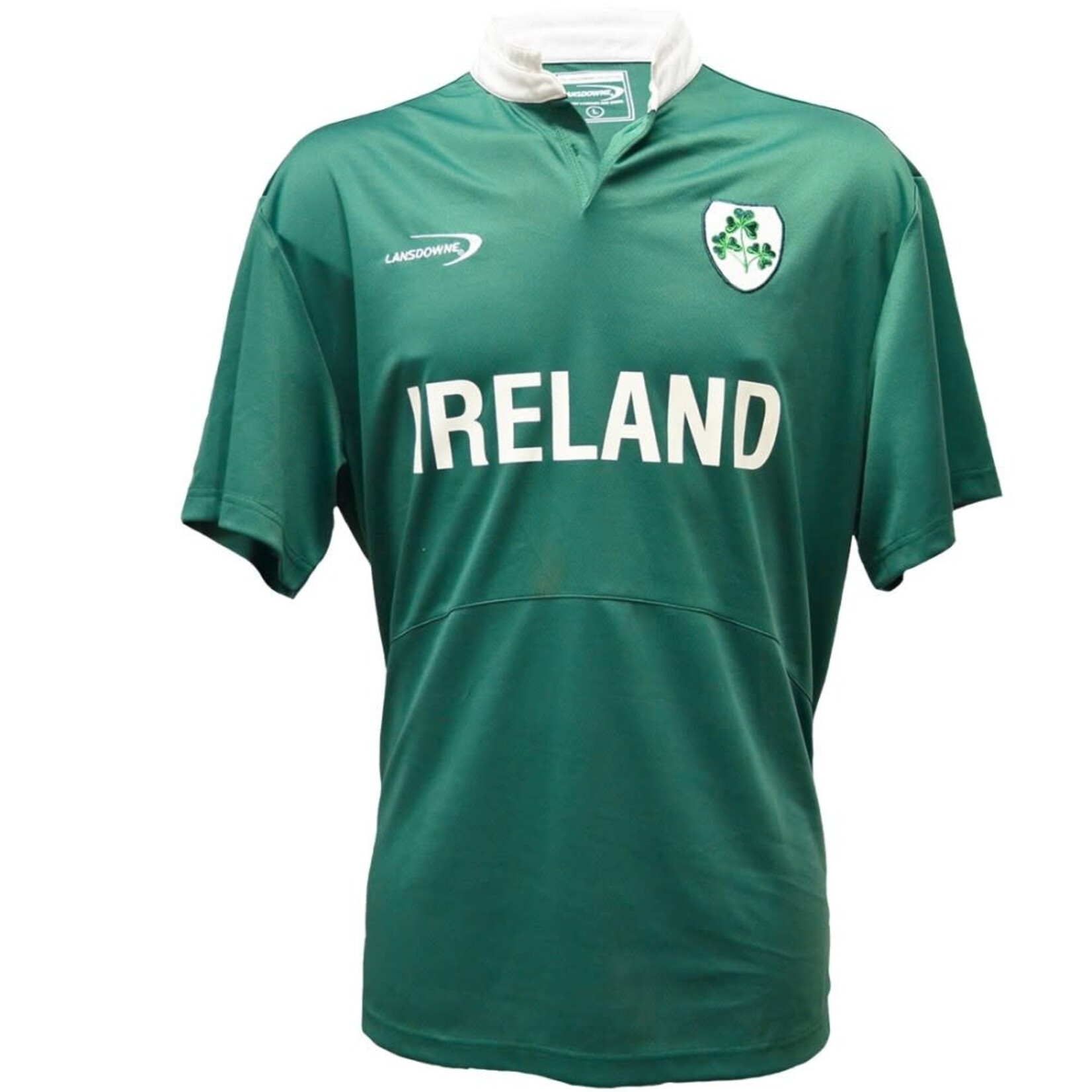 Traditional Craftwear Green 'Ireland' Rugby T-Shirt w/ Shamrock Badge