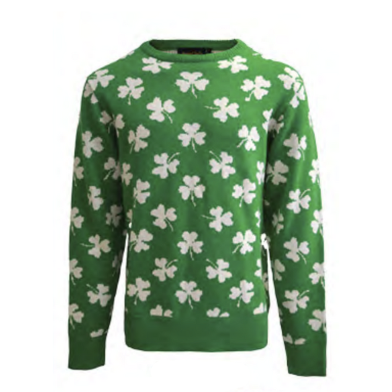 Traditional Craftwear Shamrock Knit Green Sweater