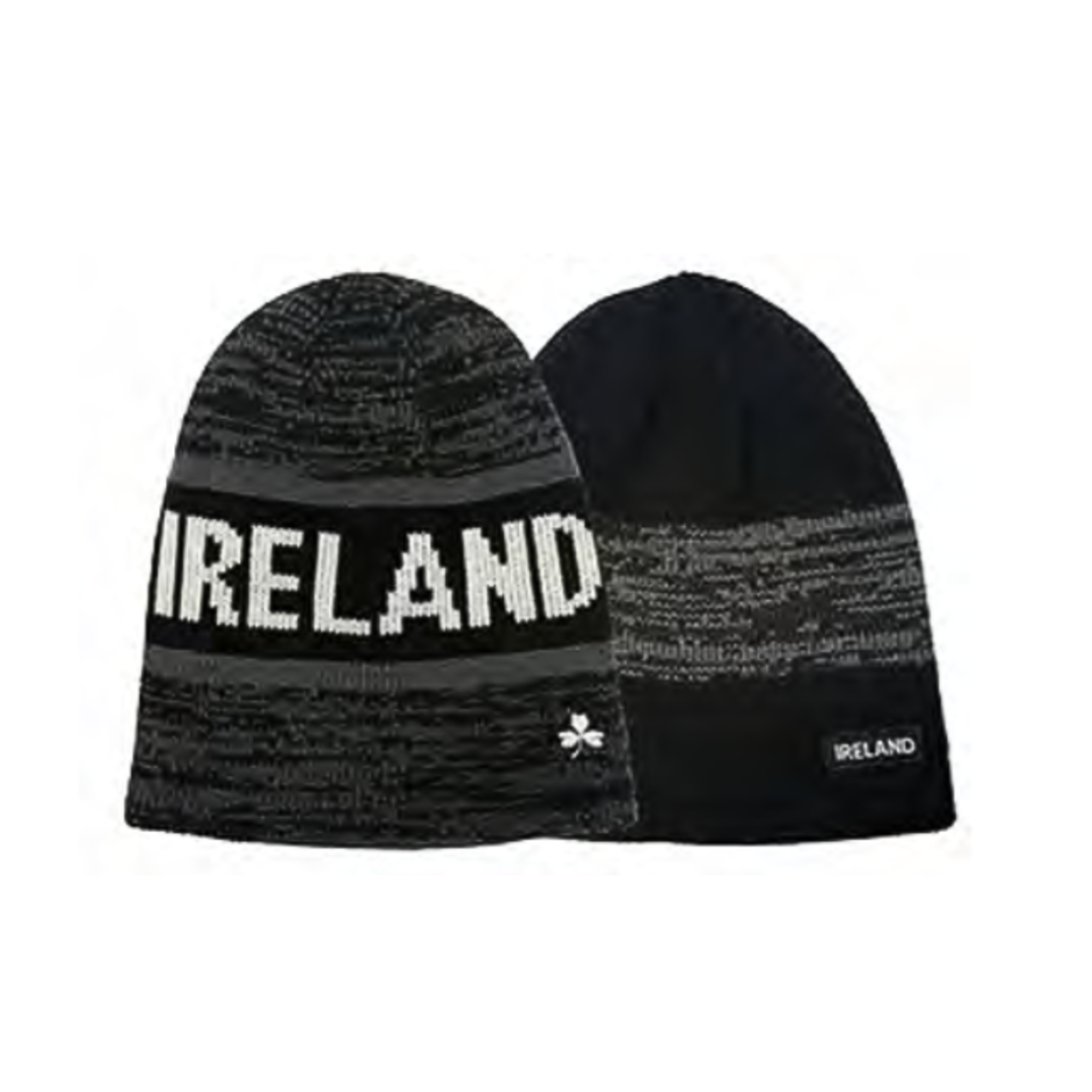 Lansdowne Black + Grey Reversible "Ireland" Knit Hat