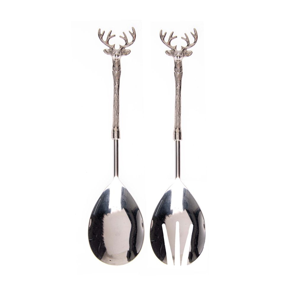Selbrae House Salad Server Set- Stag