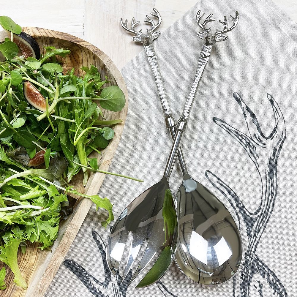 Selbrae House Salad Server Set- Stag