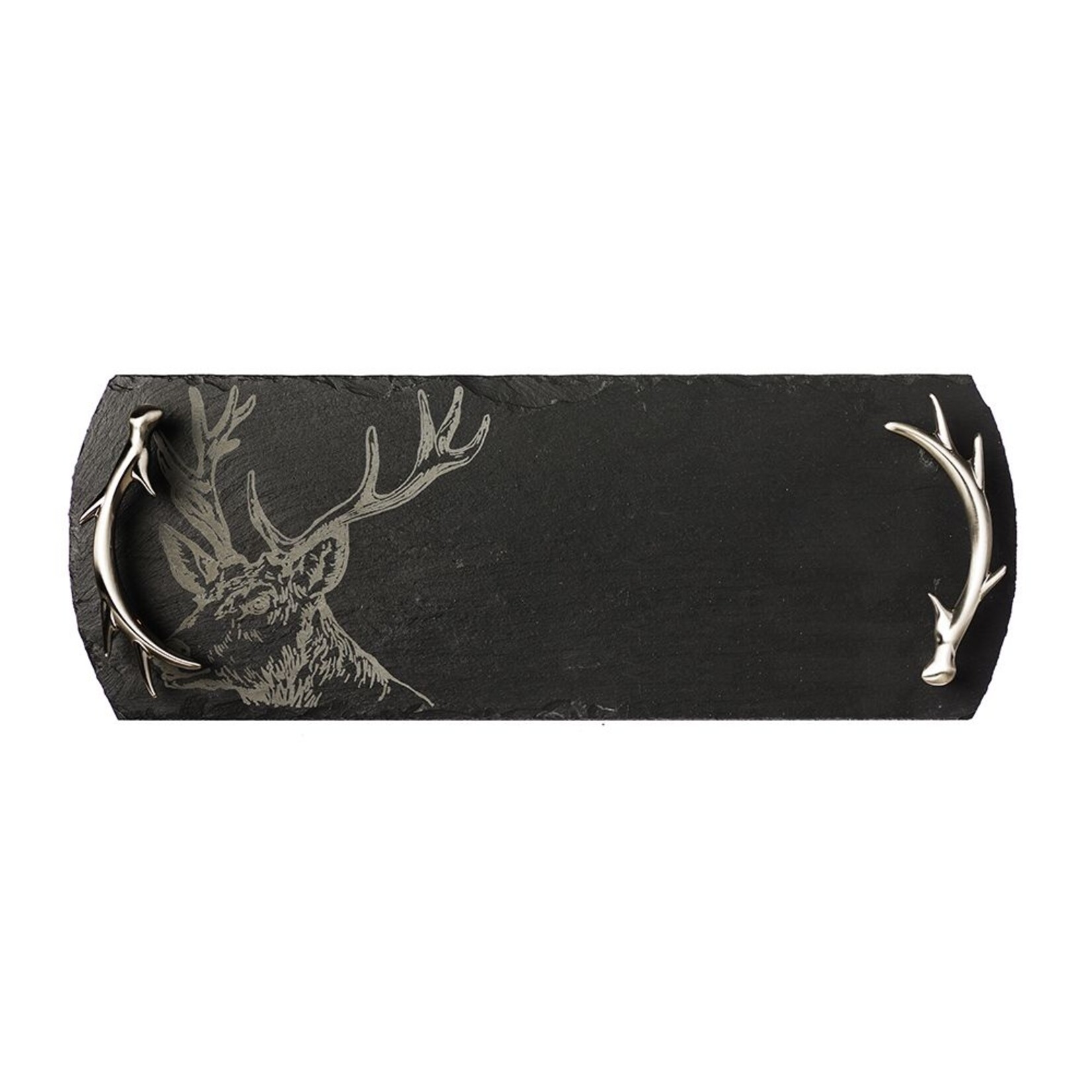 Selbrae House Slate Serving Tray Gift Set - Stag
