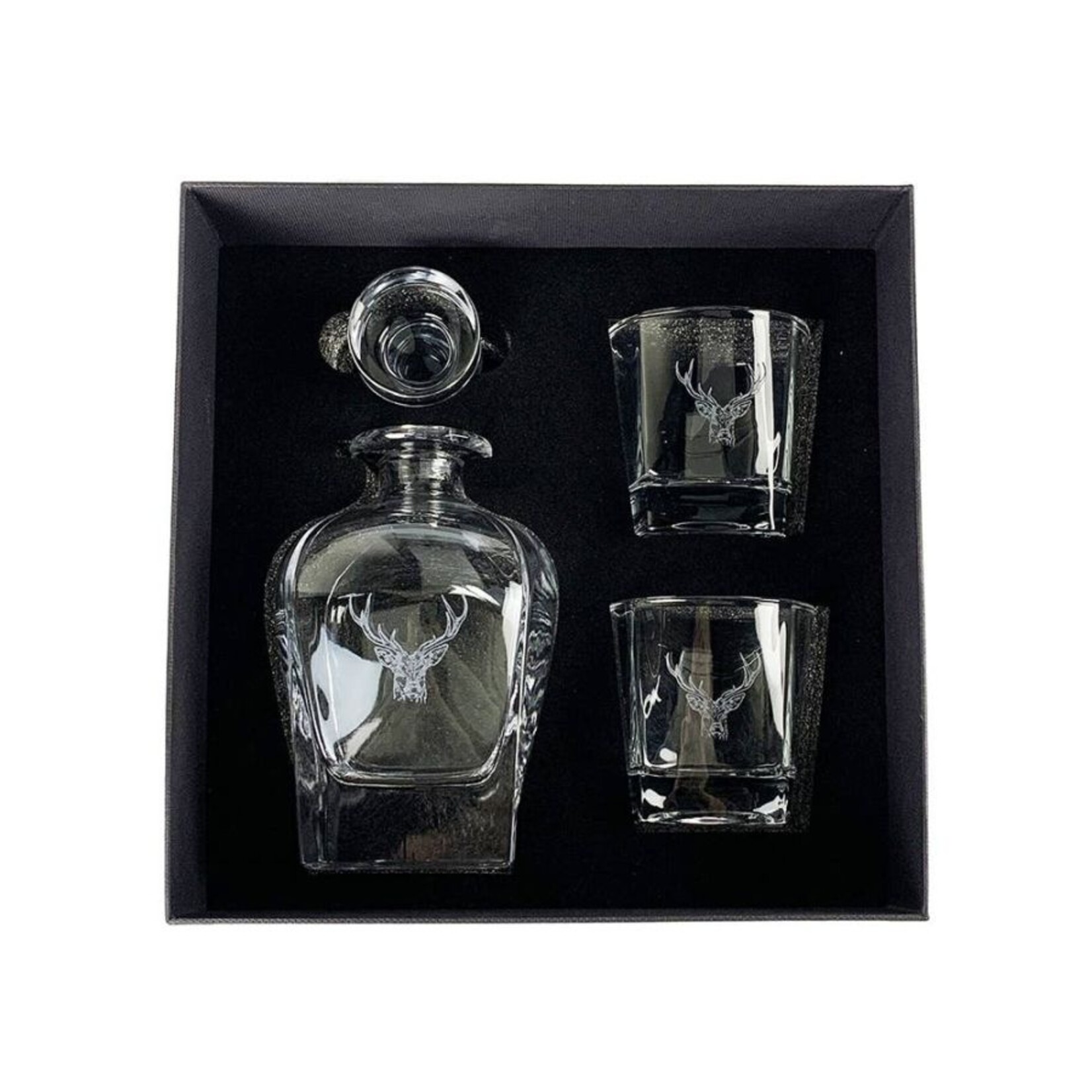 Selbrae House Decanter and Glass Set- Stag