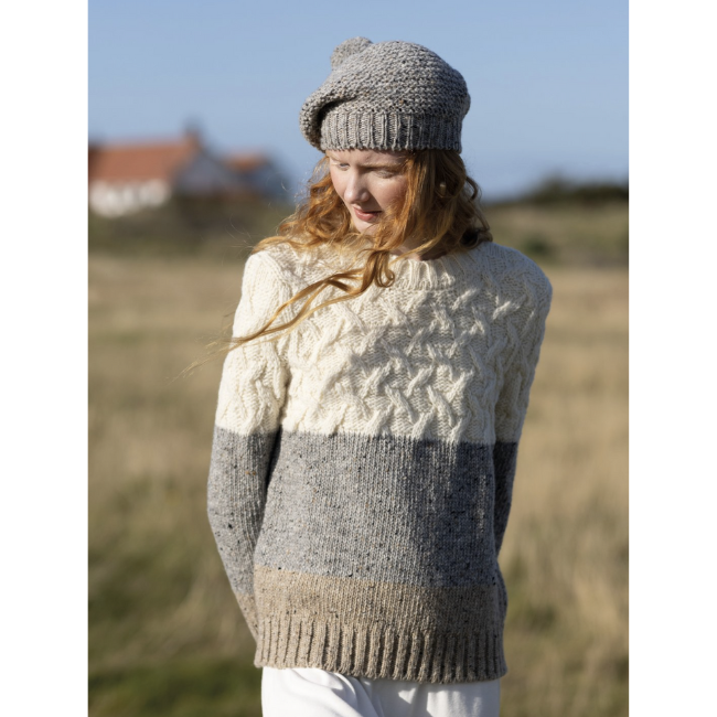 McConnell Woolen Mills 3 Color Wool Sweater: Barley