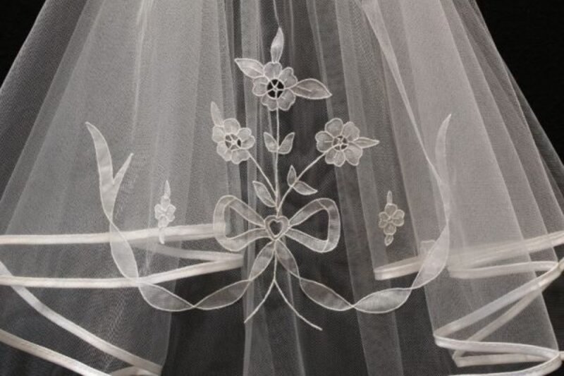 Carickmacross Lace Irish Lace Communion Veil - Floral