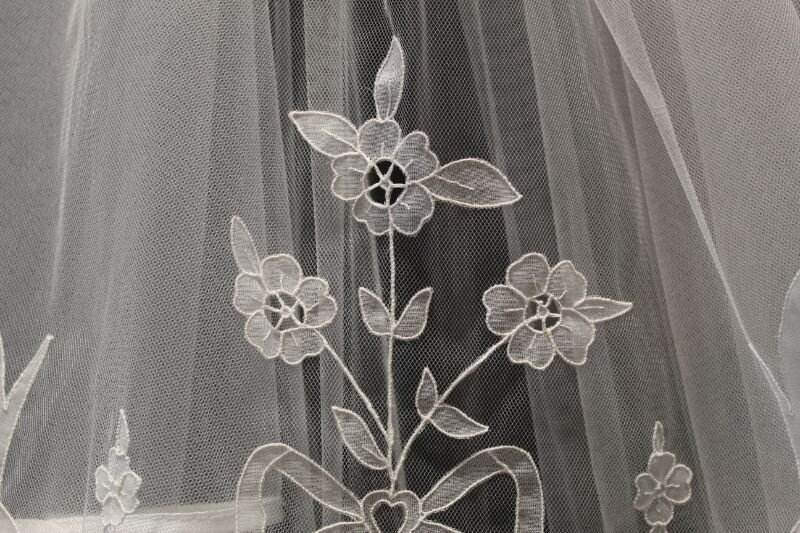 Carickmacross Lace Irish Lace Communion Veil - Floral