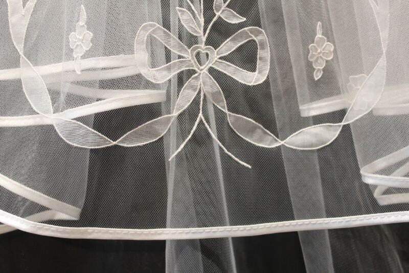Carickmacross Lace Irish Lace Communion Veil - Floral