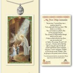 Bliss Communion 5 Way Cross Pewter Medal on Prayer Card(Sm)