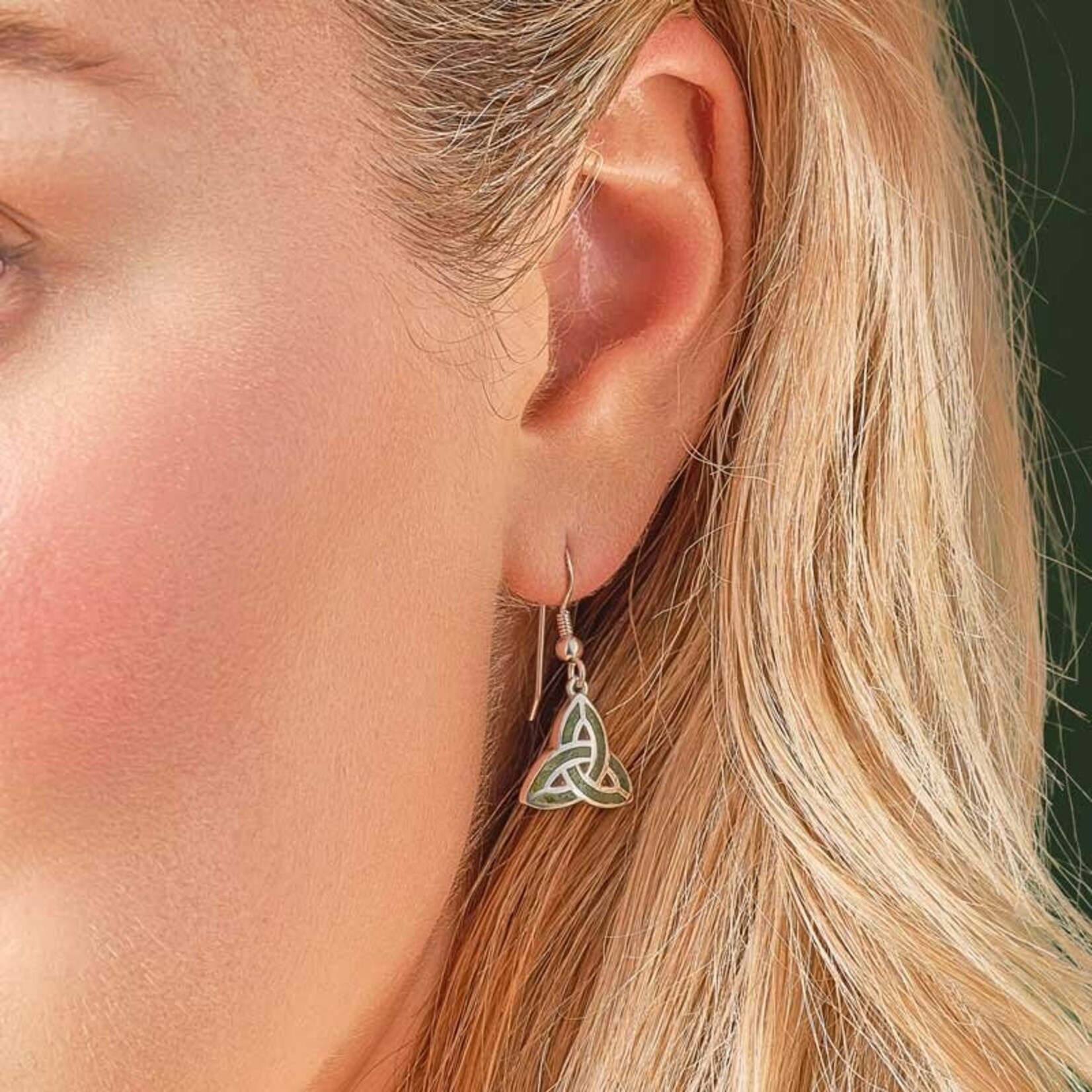 Solvar S/S Connemara Marble Trinity Drop Earring