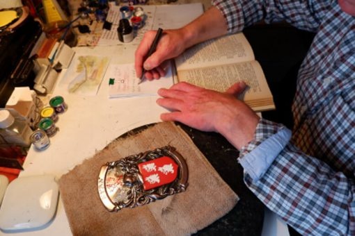 Historic Families *CUSTOM* Single Coat of Arms (Hand-painted Copper)