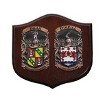 Historic Families *CUSTOM* Double Coat of Arms (Hand-painted Copper)