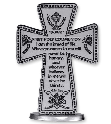 Cathedral Art 1st Communion: Standing Cross 3 in.