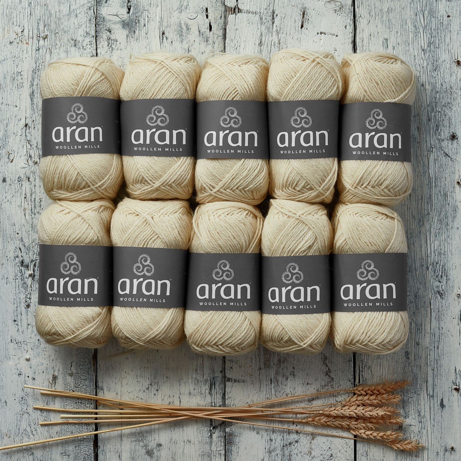 Aran Woollen Mills 100% Merino Wool Yarn (1kg)  - Natural