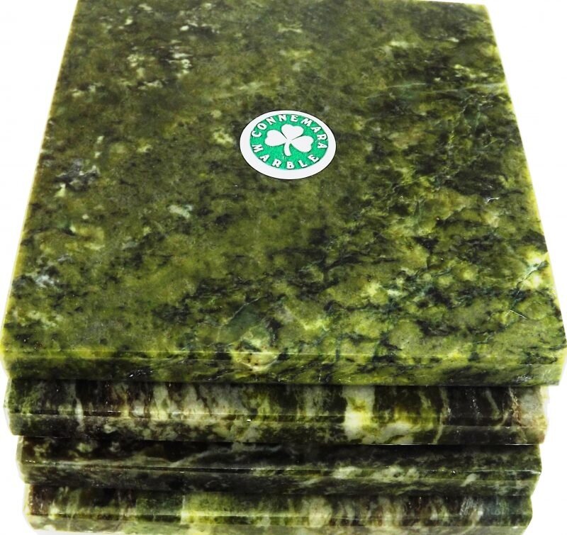 JC Walsh Square Coasters: Connemara Marble