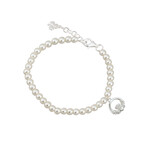 Solvar Little Tara Claddagh + Pearl Bracelet