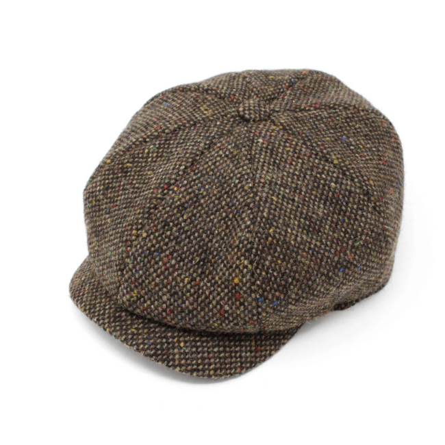 Hanna Hats JP Brown Tweed Cap