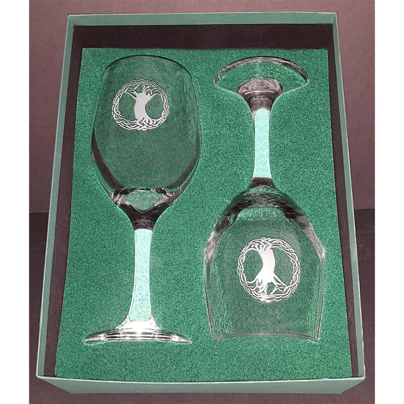 Robert Emmet Company Celtic Wine Goblets Pair