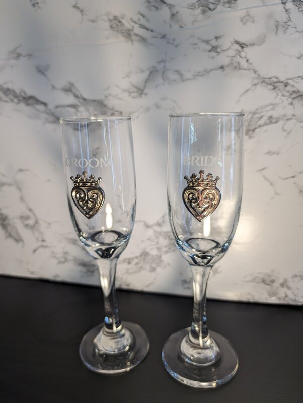 Robert Emmet Company Bride & Groom Luckenbooth Flutes