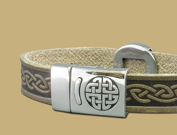 Lee River Leather Eternal Knot Single Magnetic Cuff