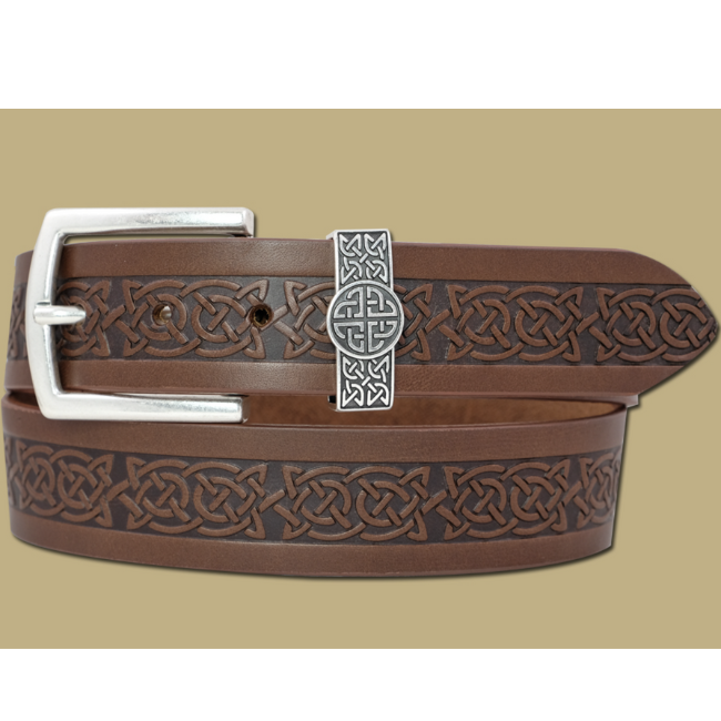 Lee River Asgard Knot Brown Leather Belt