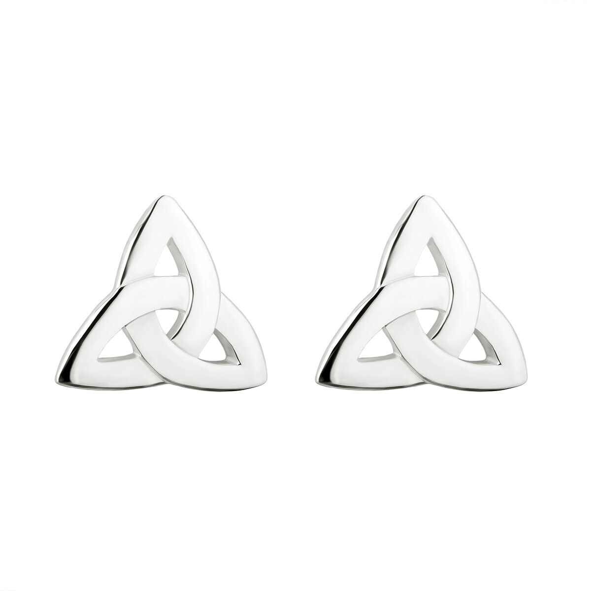 Solvar Sterling Silver Trinity Knot Studs