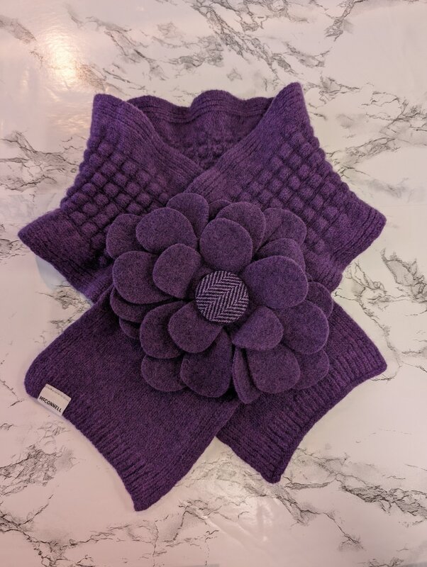 McConnell Woolen Mills Floral Collar Purple