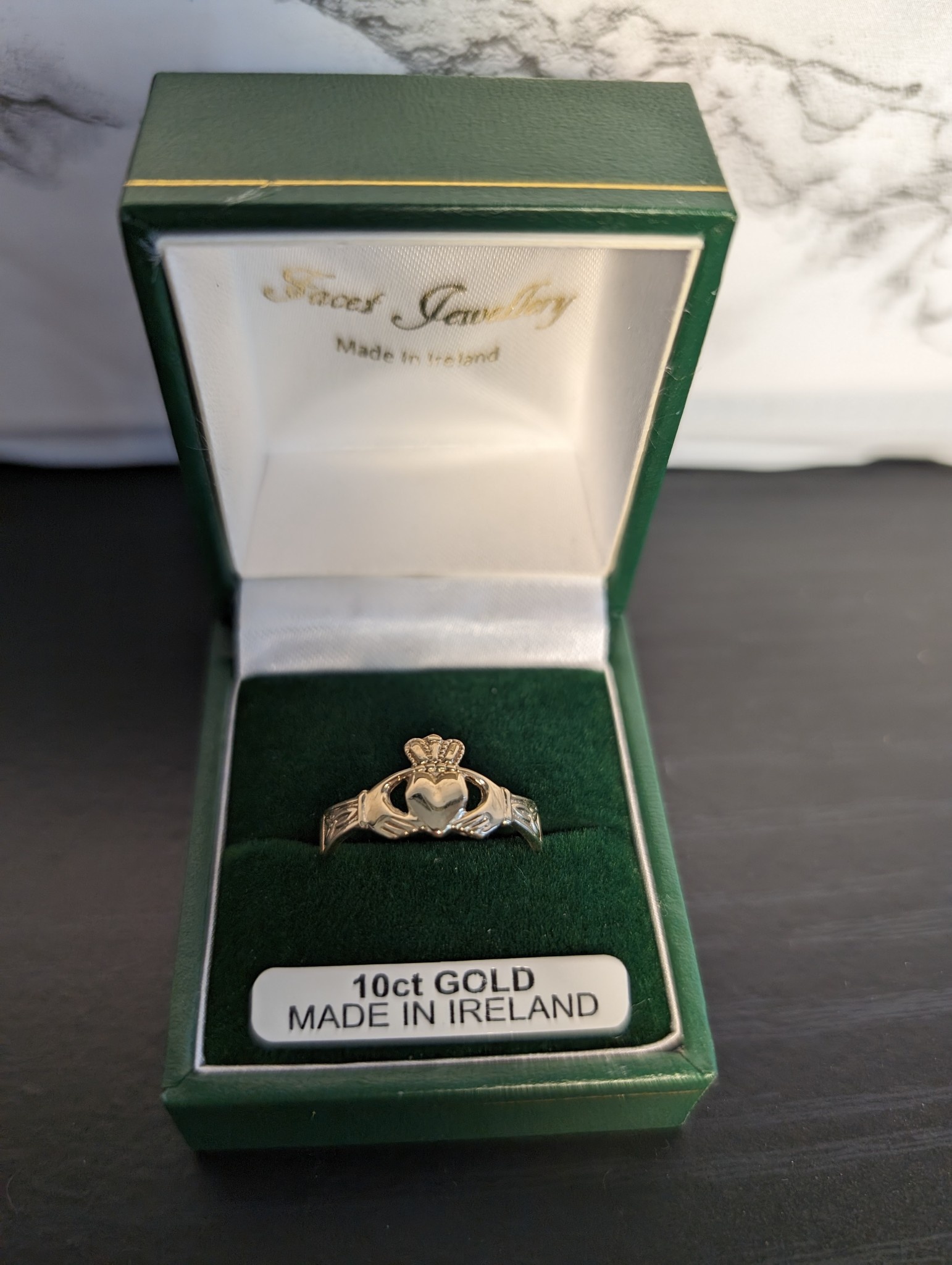 Facet 10k Gold Maids Claddagh Ring