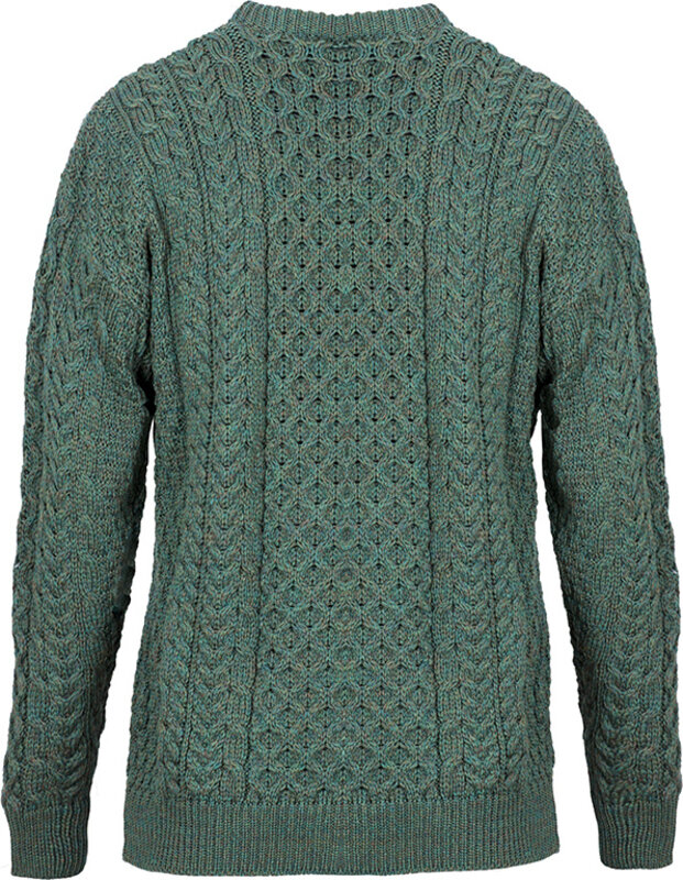 Aran Woollen Mills Classic Connemara Green Wool Sweater