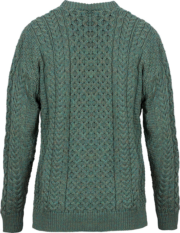 Aran Woollen Mills Classic Connemara Green Wool Sweater