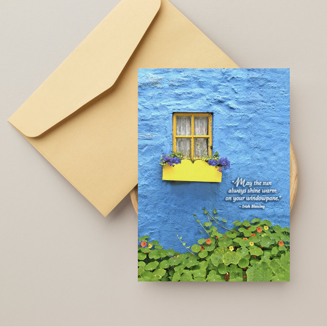 Mundo Images Get Well Card: Kinsale Blue House