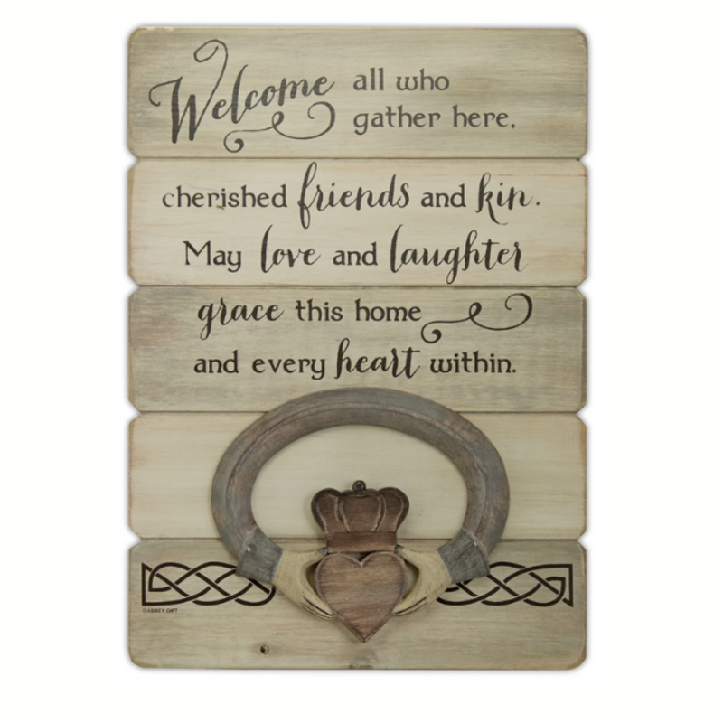 Cathedral Art Claddagh Welcome Wall Plaque