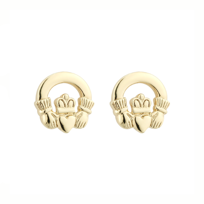 Solvar Claddagh Studs (Gold Plated)